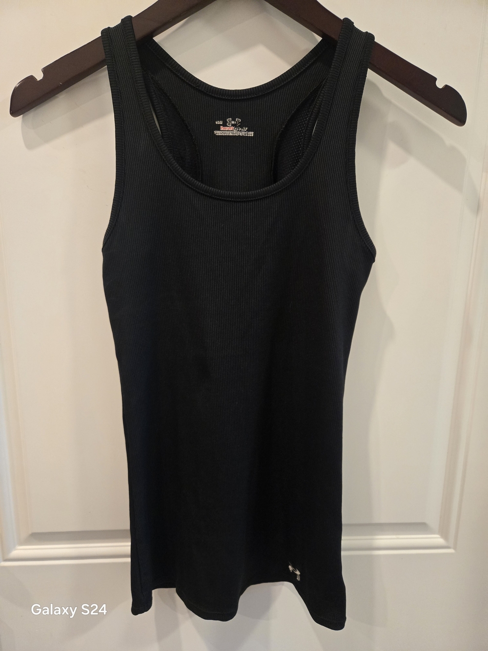 Under Armour Black Ribbed Performance Racerback Tank